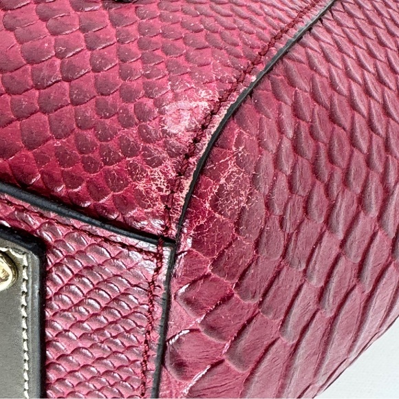 SOLD SOLD SOLD SOLD Dooney & Bourke Maxine Leather Snake Embossed Tote 💋 - Picture 12 of 15